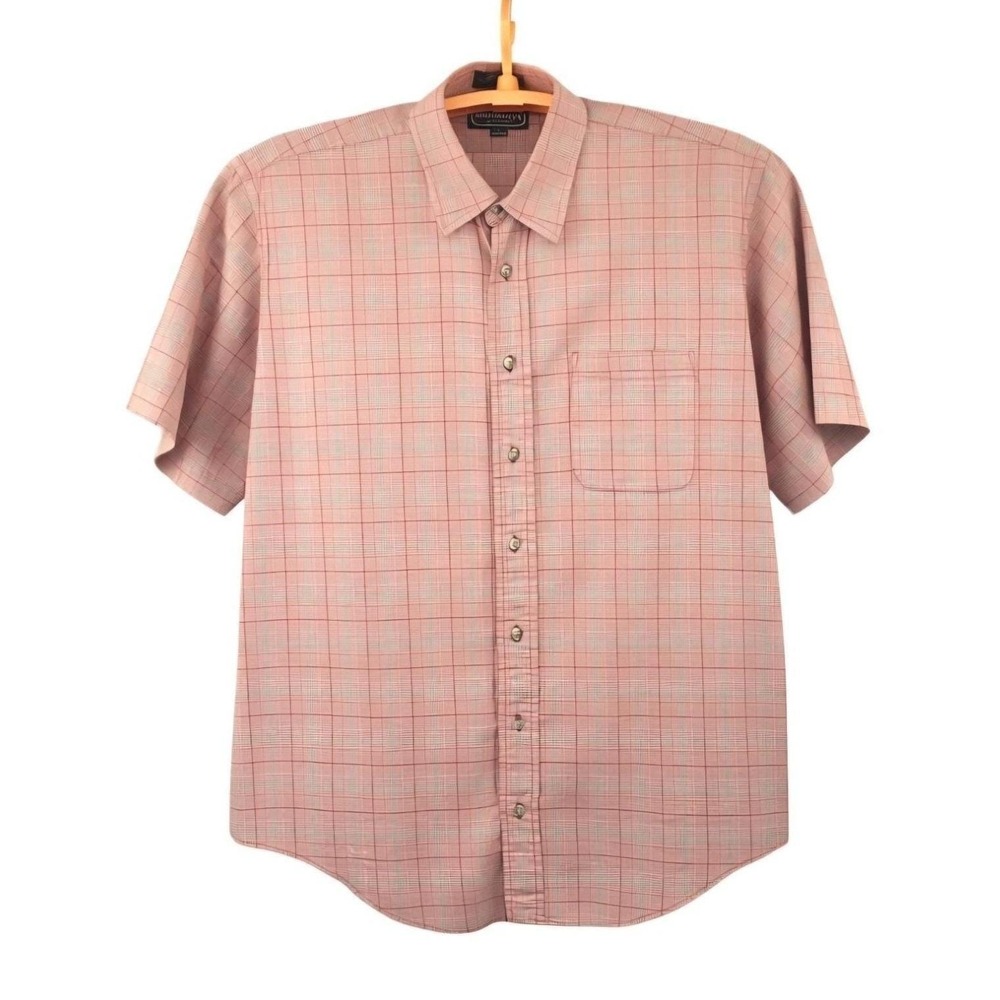 Vintage Burberrys of London 100s Two Ply Egyptian Cotton Plaid Shirt Mens L USA